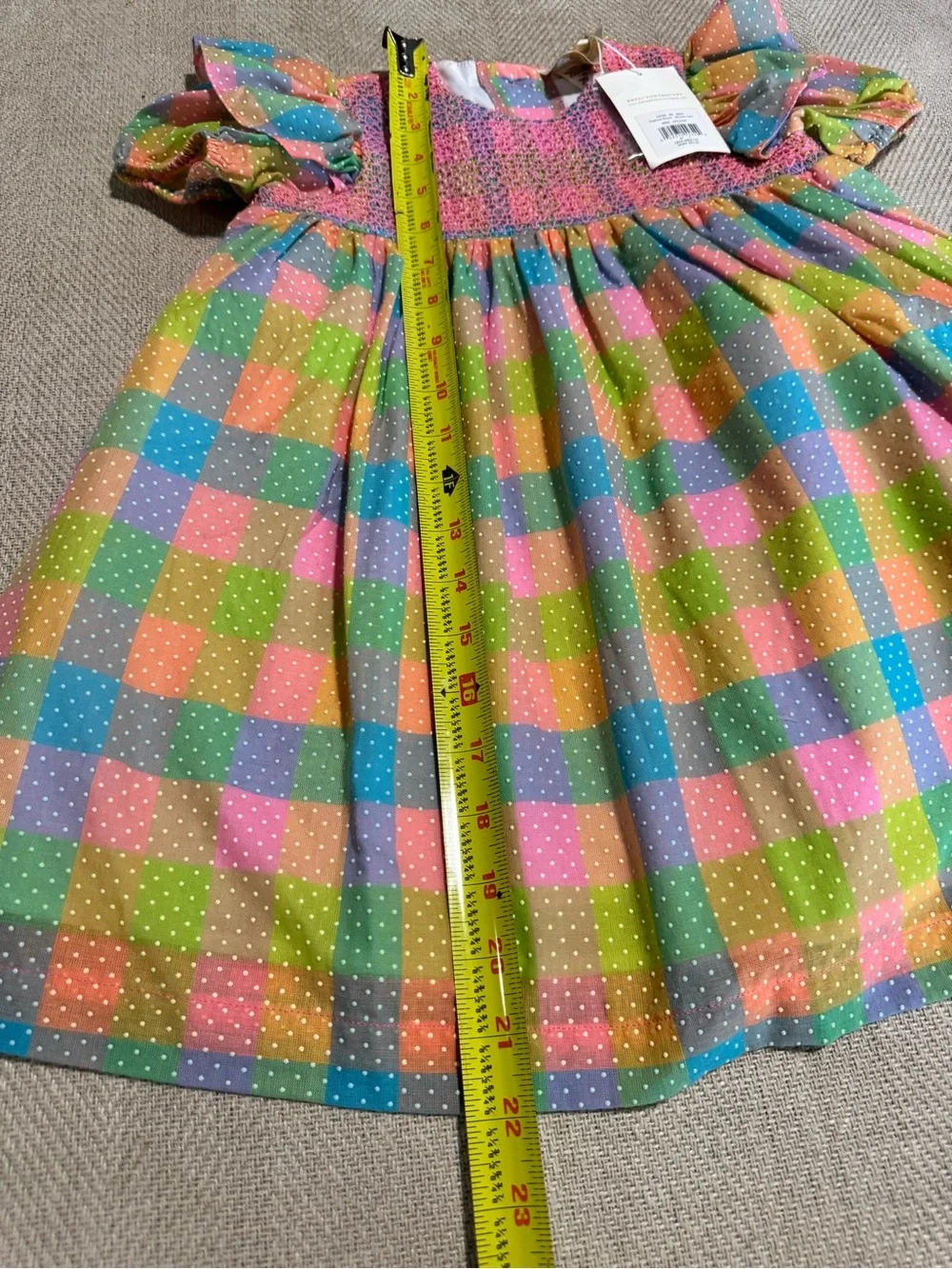 TBBC NEW W TAGS 4T Daphne Dress - Ecton Park Plaid with Hamptons Hot Pink